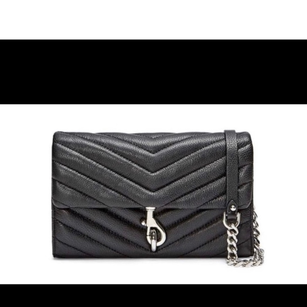 Rebecca Minkoff wallet on a chain Chic Black Leather( like new)
